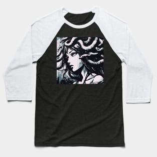 Medusa ink portrait Baseball T-Shirt